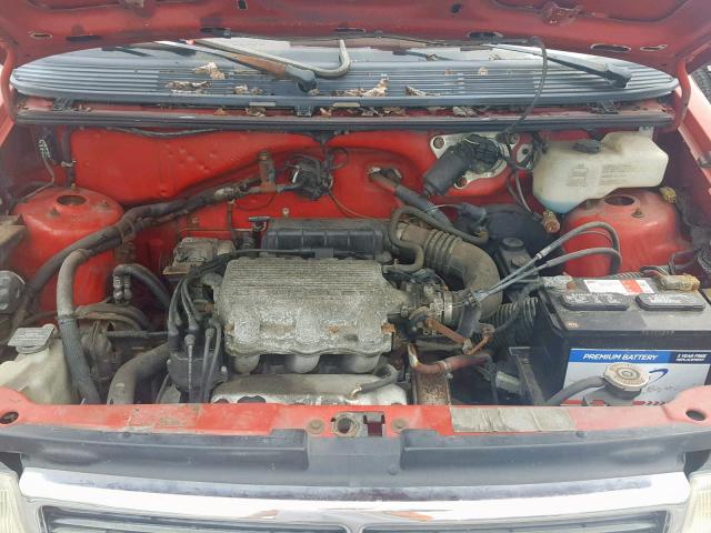 2B4GH253XPR137322 - 1993 DODGE CARAVAN RED photo 7