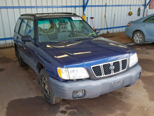 JF1SF63581H768531 - 2001 SUBARU FORESTER L BLUE photo 1