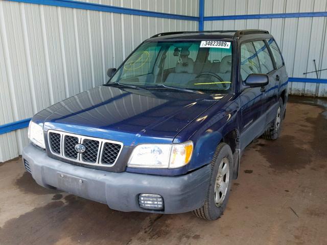 JF1SF63581H768531 - 2001 SUBARU FORESTER L BLUE photo 2