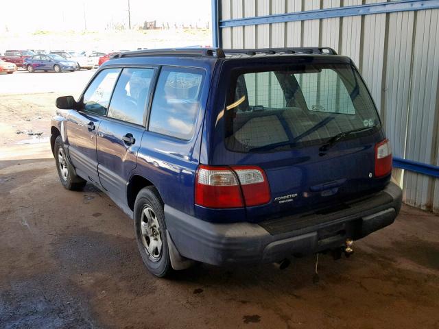 JF1SF63581H768531 - 2001 SUBARU FORESTER L BLUE photo 3