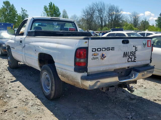 3B7KC26ZX1M561144 - 2001 DODGE RAM 2500 WHITE photo 3