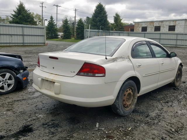 1C3EL46X51N623194 - 2001 CHRYSLER SEBRING LX WHITE photo 4