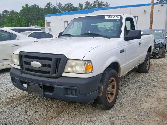 1FTYR10D77PA58299 - 2007 FORD RANGER WHITE photo 2