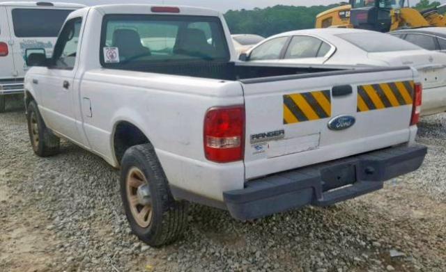 1FTYR10D77PA58299 - 2007 FORD RANGER WHITE photo 3