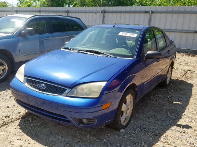 1FAHP34N06W234608 - 2006 FORD FOCUS ZX4 BLUE photo 2