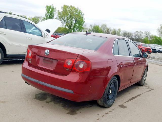 3VWST71K06M684351 - 2006 VOLKSWAGEN JETTA TDI RED photo 4