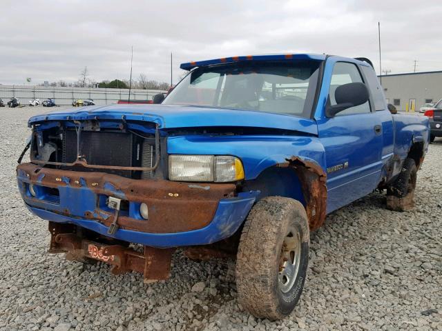 3B7KF22Z9WG164804 - 1998 DODGE RAM 2500 BLUE photo 2