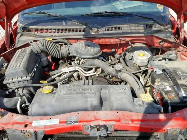 1B7FL26X31S104960 - 2001 DODGE DAKOTA RED photo 7