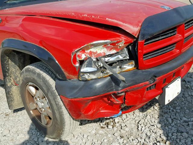 1B7FL26X31S104960 - 2001 DODGE DAKOTA RED photo 9