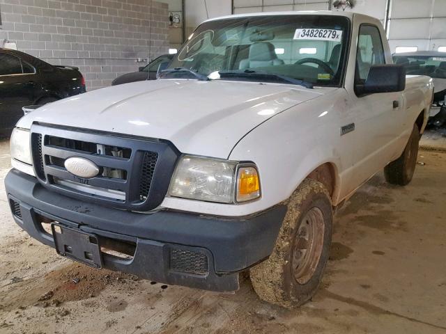 1FTYR10D56PA76783 - 2006 FORD RANGER WHITE photo 2