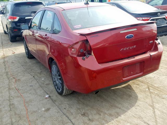 1FAHP3GNXAW204651 - 2010 FORD FOCUS SES RED photo 3