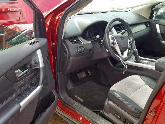 2FMDK4JC7DBC58446 - 2013 FORD EDGE SEL RED photo 9