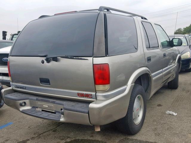 1GKCS13W212114802 - 2001 GMC JIMMY BEIGE photo 4