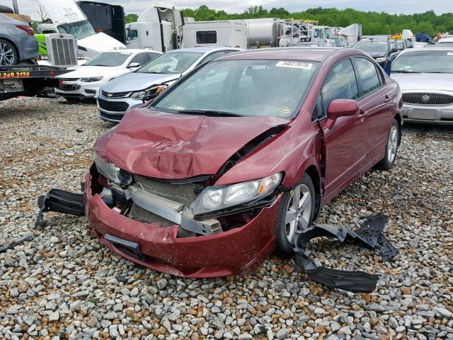19XFA1F65AE017488 - 2010 HONDA CIVIC LX-S Tünd qırmızı foto 2