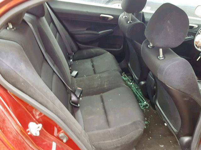 19XFA1F65AE017488 - 2010 HONDA CIVIC LX-S Tünd qırmızı foto 6