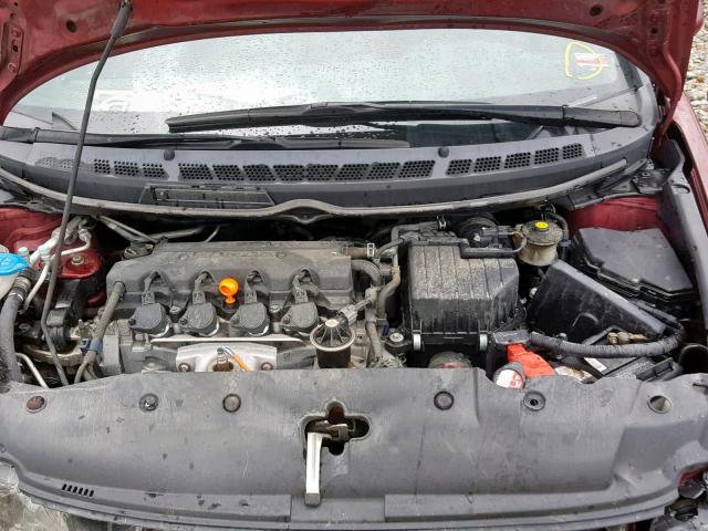 19XFA1F65AE017488 - 2010 HONDA CIVIC LX-S Tünd qırmızı foto 7