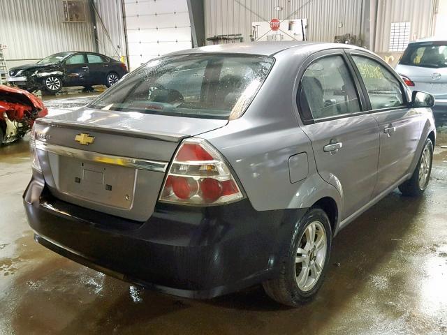 KL1TG5DE2AB117815 - 2010 CHEVROLET AVEO LT GRAY photo 4