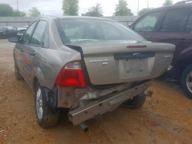 1FAFP34N35W256849 - 2005 FORD FOCUS ZX4 TAN photo 3