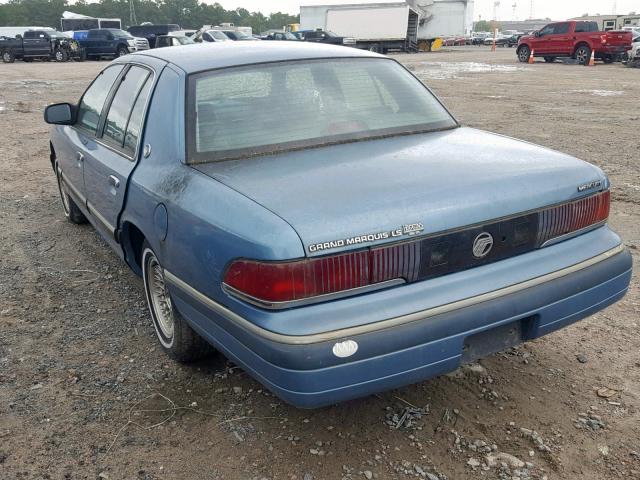 2MELM75W3PX670885 - 1993 MERCURY GRAND MARQ BLUE photo 3