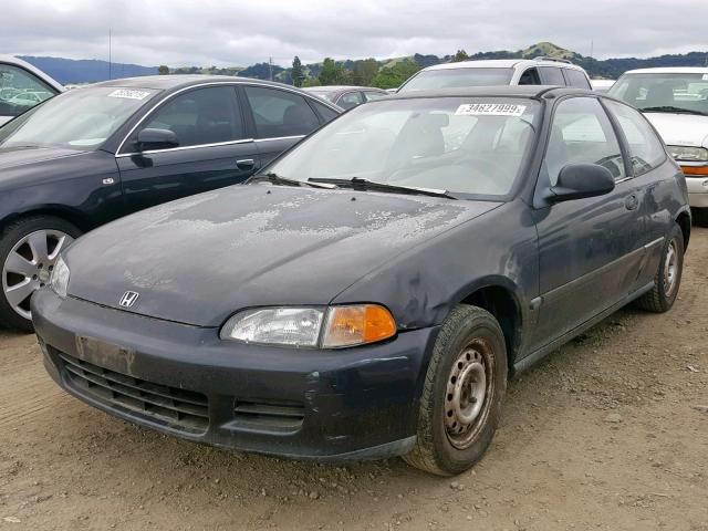 2HGEH2468PH531608 - 1993 HONDA CIVIC DX BLUE photo 2