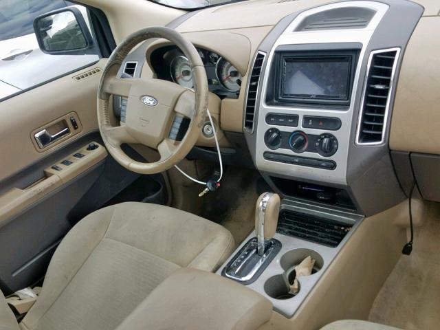 2FMDK38C87BB48350 - 2007 FORD EDGE SEL BEIGE photo 9