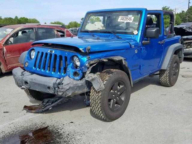 1C4AJWAG7FL588597 - 2015 JEEP WRANGLER S Mavi foto 2