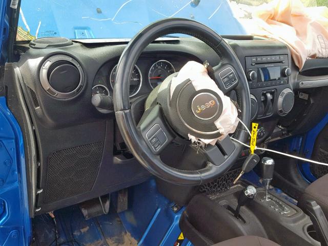 1C4AJWAG7FL588597 - 2015 JEEP WRANGLER S Mavi foto 9