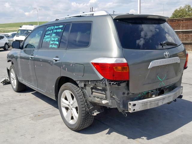 5TDDK3EH2AS028795 - 2010 TOYOTA HIGHLANDER GREEN photo 3