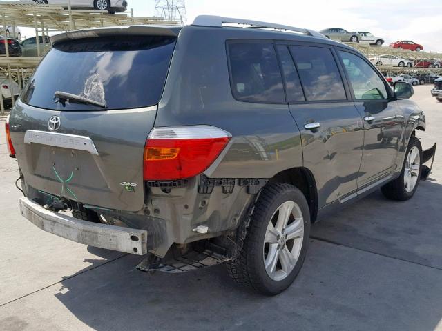 5TDDK3EH2AS028795 - 2010 TOYOTA HIGHLANDER GREEN photo 4