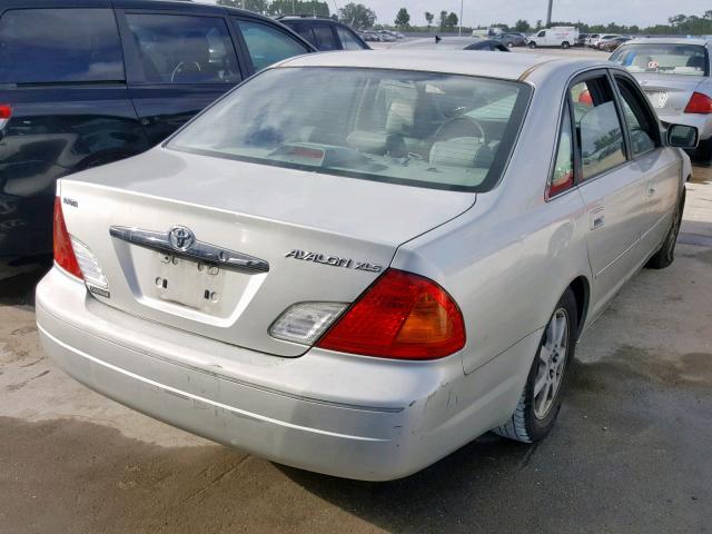 4T1BF28B8YU073237 - 2000 TOYOTA AVALON XL SILVER photo 4