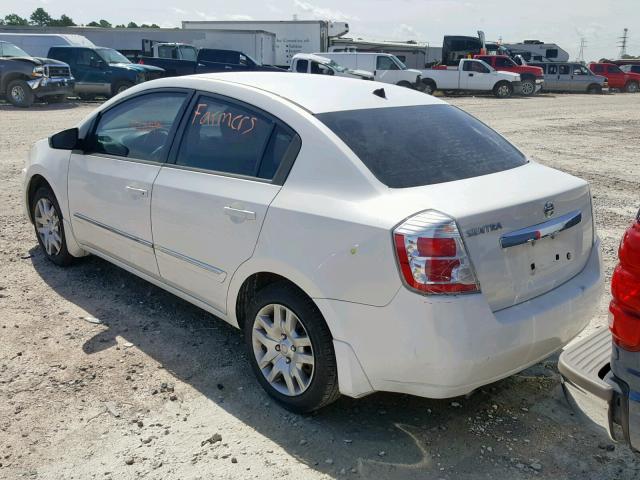 3N1AB6AP7AL649475 - 2010 NISSAN SENTRA 2.0 WHITE photo 3