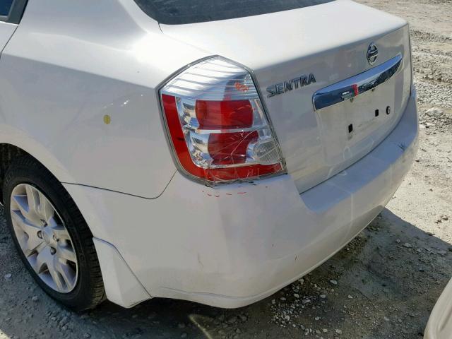 3N1AB6AP7AL649475 - 2010 NISSAN SENTRA 2.0 WHITE photo 9