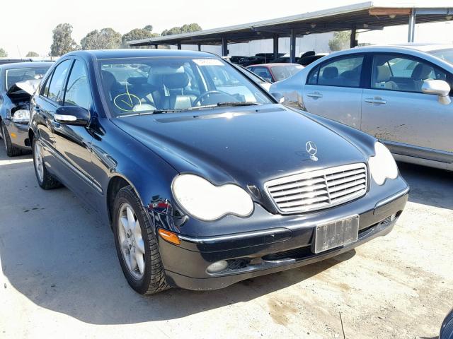 WDBRF61J54F480747 - 2004 MERCEDES-BENZ C 240 BLACK photo 1