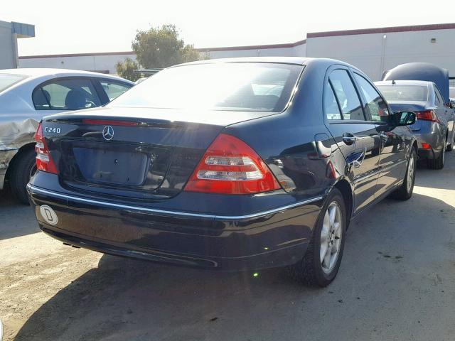 WDBRF61J54F480747 - 2004 MERCEDES-BENZ C 240 BLACK photo 4