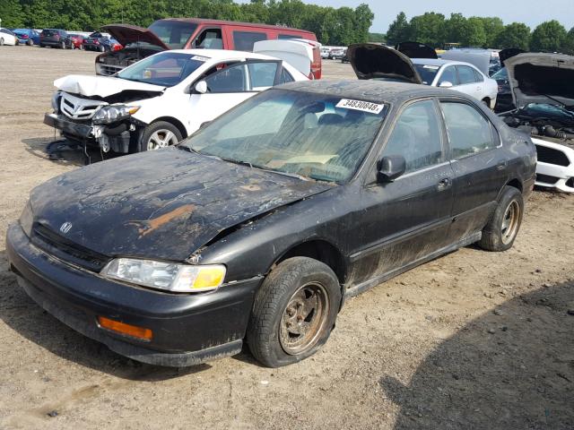 1HGCD5624RA009736 - 1994 HONDA ACCORD DX BLACK photo 2