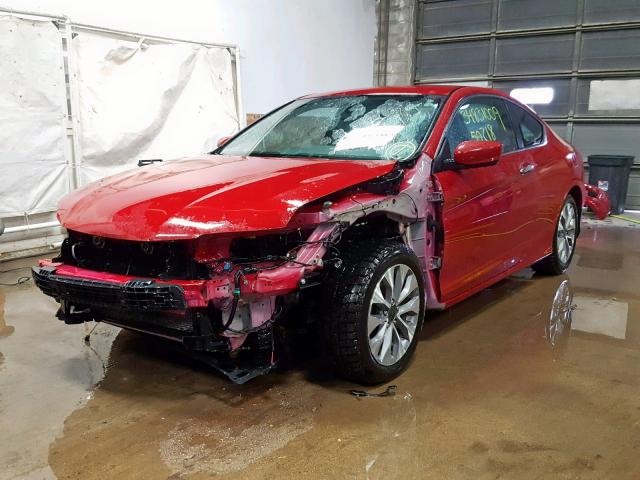 1HGCT1B33EA003219 - 2014 HONDA ACCORD LX- RED photo 2