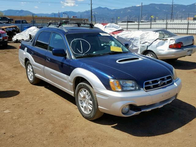 4S4BT63C745101632 - 2004 SUBARU BAJA TURBO BLUE photo 1