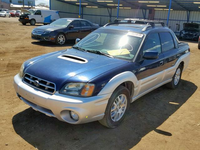 4S4BT63C745101632 - 2004 SUBARU BAJA TURBO BLUE photo 2