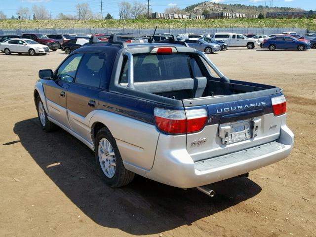 4S4BT63C745101632 - 2004 SUBARU BAJA TURBO BLUE photo 3