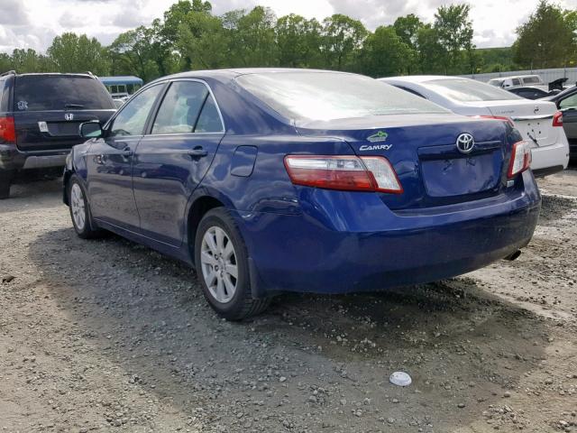 4T1BB46K08U038542 - 2008 TOYOTA CAMRY HYBR BLUE photo 3