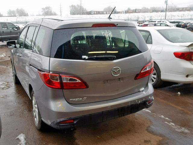 JM1CW2BL0C0105379 - 2012 MAZDA 5 GRAY photo 3