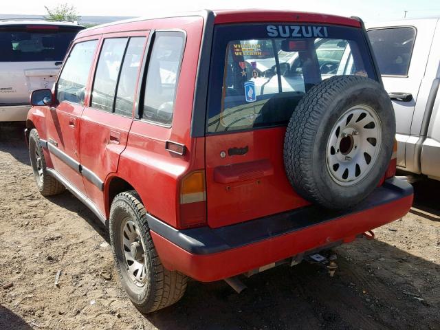 2S3TD03V8V6403779 - 1997 SUZUKI SIDEKICK J RED photo 3