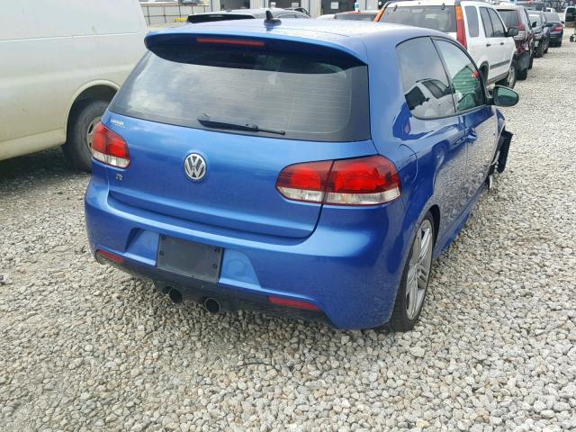 WVWRF7AJ3DW020526 - 2013 VOLKSWAGEN GOLF R BLUE photo 4