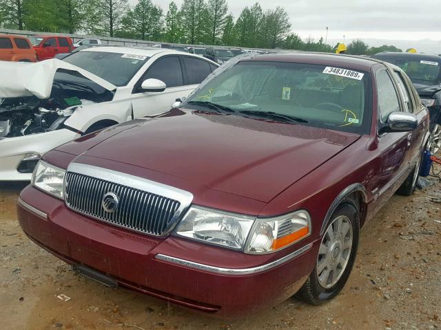 2MEHM75W54X626145 - 2004 MERCURY GRAND MARQ BURGUNDY photo 2