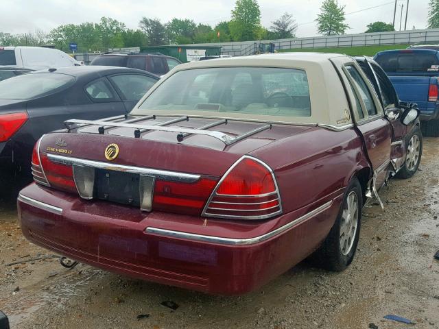 2MEHM75W54X626145 - 2004 MERCURY GRAND MARQ BURGUNDY photo 4