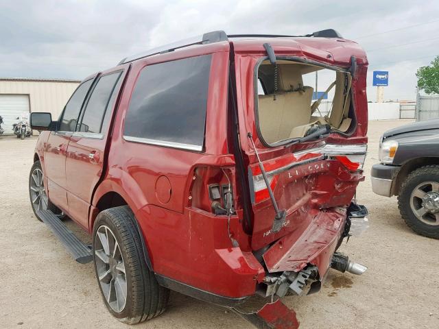 5LMJJ2KTXGEL07282 - 2016 LINCOLN NAVIGATOR 红色 照片 3