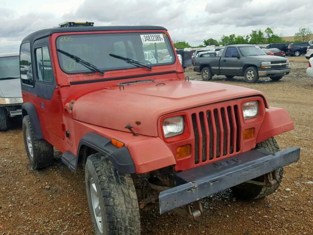 1J4FY19P2PP227758 - 1993 JEEP WRANGLER / RED photo 1
