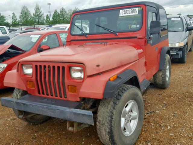 1J4FY19P2PP227758 - 1993 JEEP WRANGLER / RED photo 2