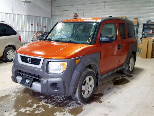 5J6YH286X4L019766 - 2004 HONDA ELEMENT EX ORANGE photo 2