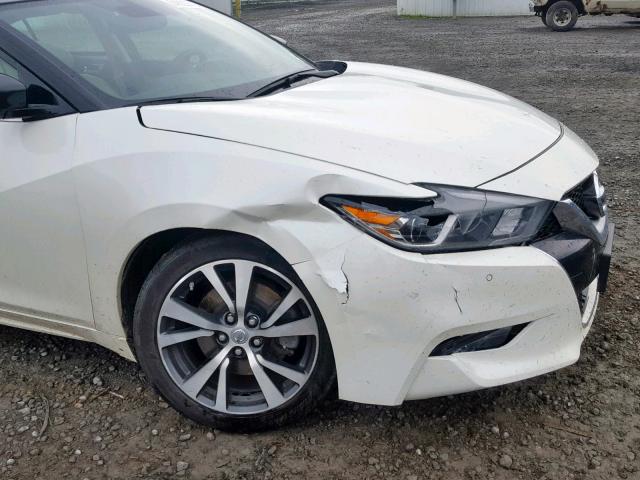 1N4AA6AP7HC365081 - 2017 NISSAN MAXIMA 3.5 WHITE photo 9